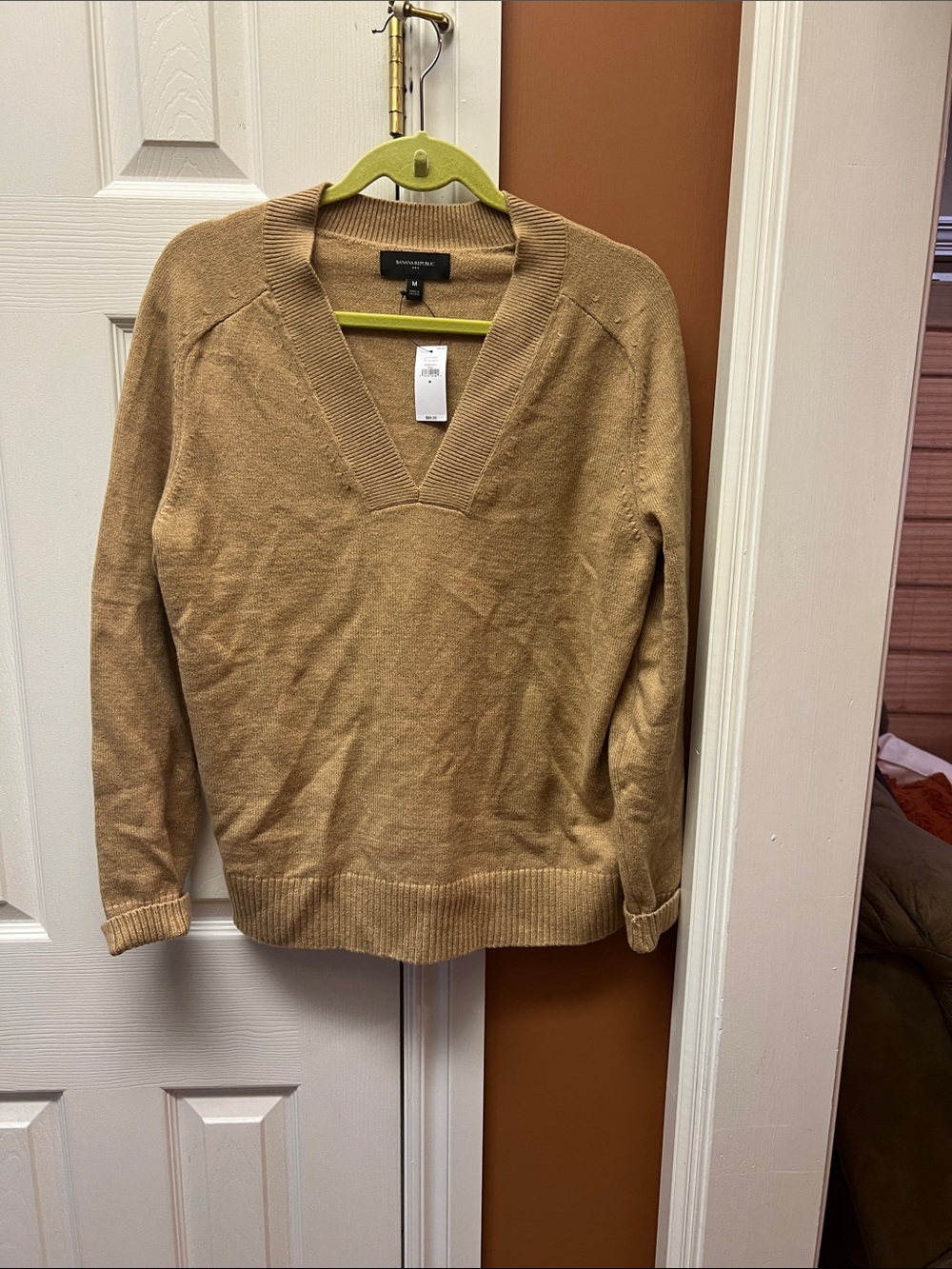 Banana Republic Tan V-Neck Sweater for Women